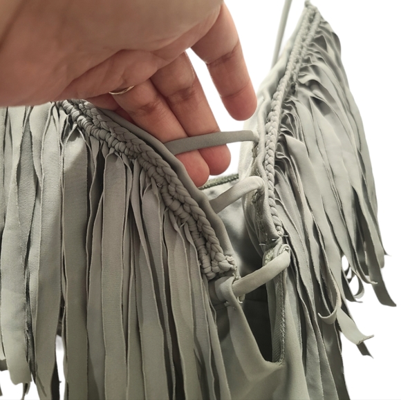 BluC Bohemian Fringe One Piece Swimsuit Plus Size 1X - Picture 2 of 9